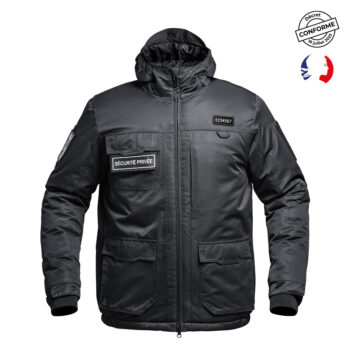 BLOUSON HARDSHELL SÉCU-ONE WF 150 FLAP SÉCURITÉ PRIVÉE NOIR - XS