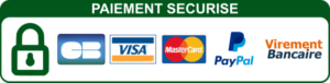 pictogramme paiement sécurisé CB, VISA, MASTERCARD et PAYPAL