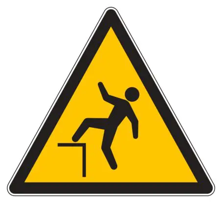 Chute - Affichage danger