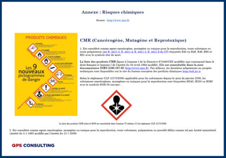 Page risque 3 Document unique - Industrie - Certifié par la DIRECCTE