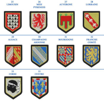 ecusson gendarmerie region brode 1 Vêtements et équipements - Militaire - FDO