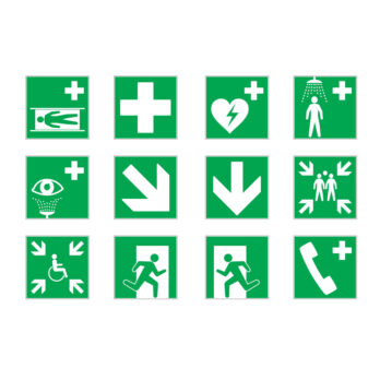 Affichage de secours – Carré vert