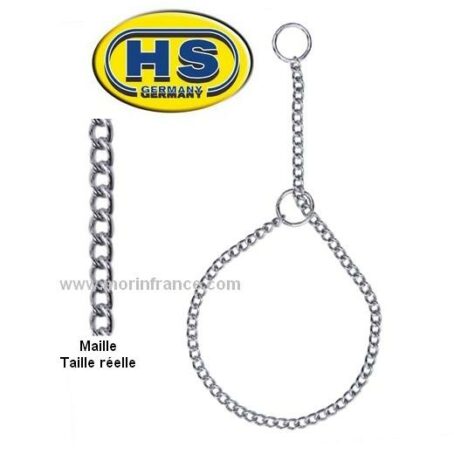 Collier étrangleur, acier chromés - Qualité Pro HS