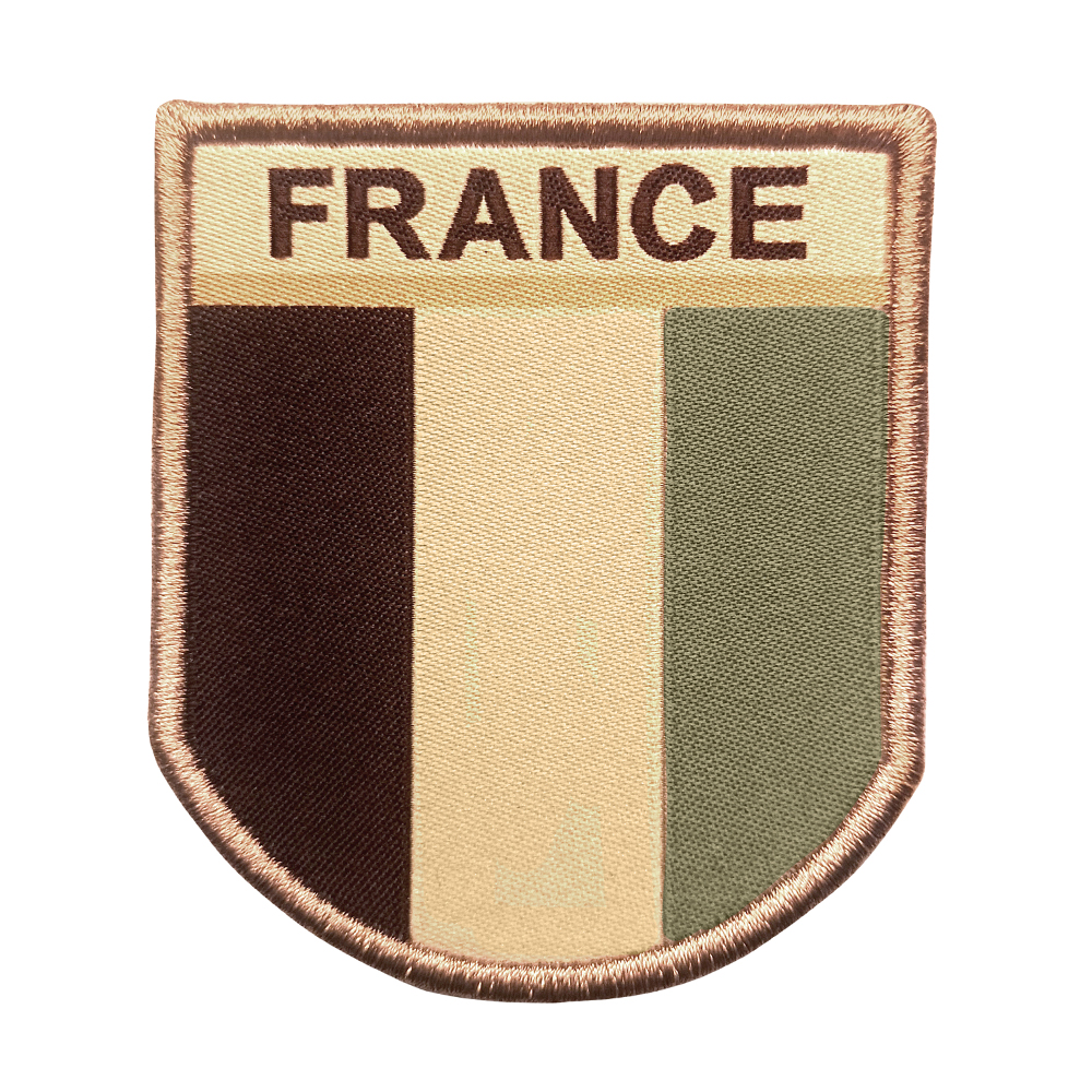 Ecusson France désert brodé sur tissu