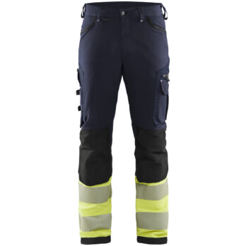 Hivis 4 way stretch trouser class 1 Marine/Jaune