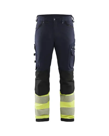 Hivis 4 way stretch trouser 1 Marine/Jaune