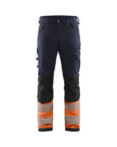 Hivis 4 way stretch trouser class 1 Marine/Orange