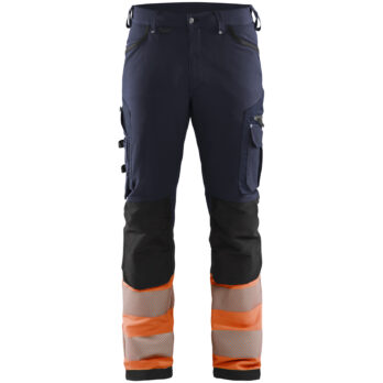 Hivis 4 way stretch trouser class 1 Marine/Orange