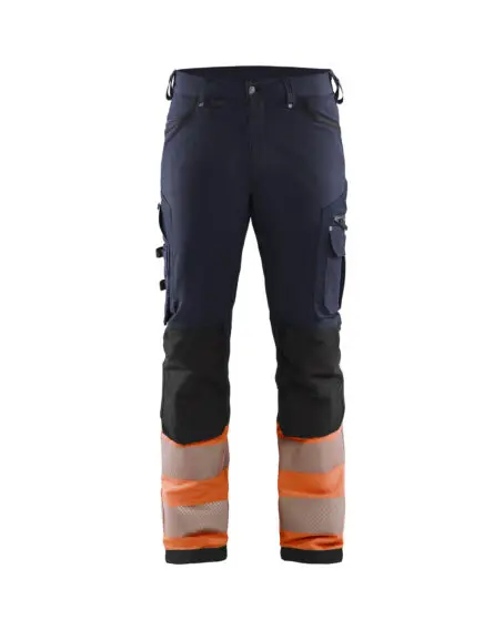 Hivis 4 way stretch trouser 1 Marine/Orange