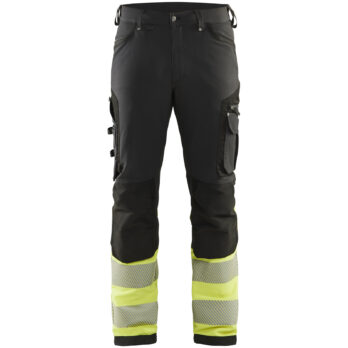 Hivis 4 way stretch trouser class 1 Noir/Jaune