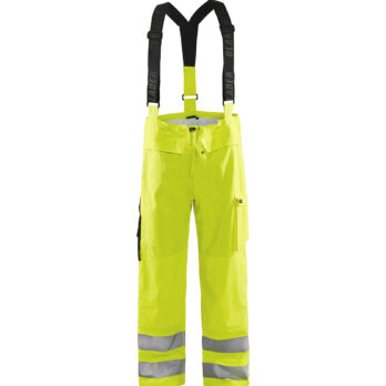 Pantalon de pluie à bretelles HV retardant flamme Jaune fluo