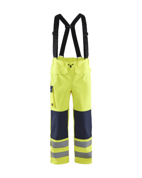 Pantalon de pluie retardant flamme niveau 2 Jaune fluo/Marine