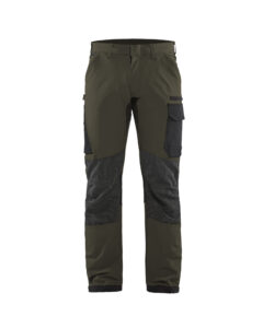 Pantalon maintenance stretch 4D Vert Kaki/Noir