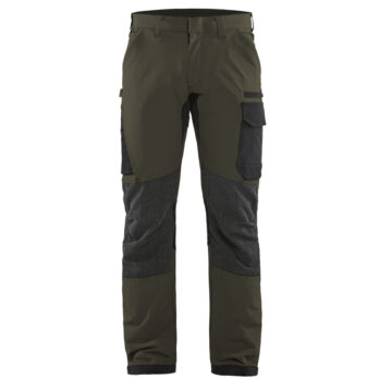 Pantalon maintenance stretch 4D Vert Kaki/Noir