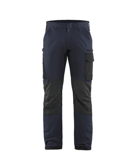 Pantalon maintenance stretch 4D Marine foncé/Noir