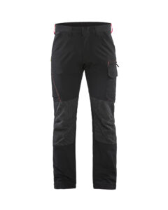 Pantalon maintenance stretch 4D Noir/Rouge