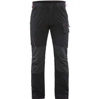 Pantalon maintenance stretch 4D Noir/Rouge