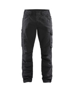 Pantalon maintenance denim stretch 2D Noir/Noir