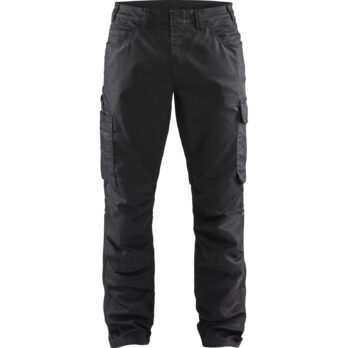 Pantalon maintenance denim stretch 2D Noir/Noir