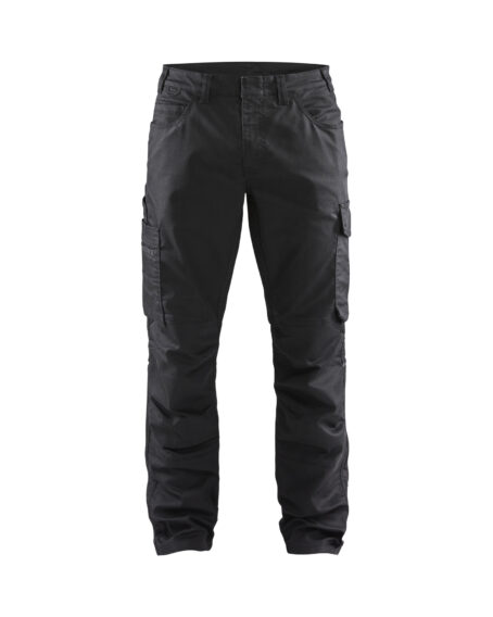 Pantalon maintenance denim stretch 2D Noir/Noir