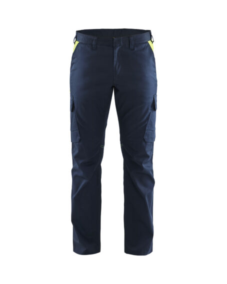 Industry Trouser  DK Navy/ Hv Yellow