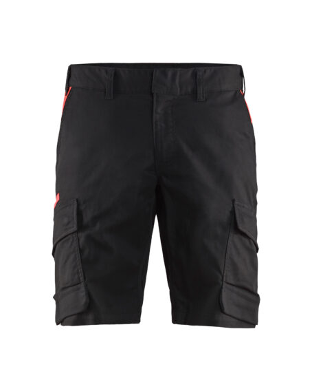 Short Industrie stretch 2D Noir/Rouge