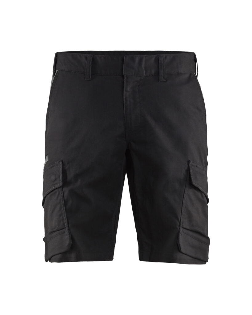 Short Industrie stretch 2D Noir/Gris foncé