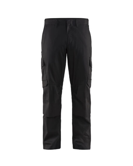 Pantalon industrie avec poches genouillères stretch 2D Noir