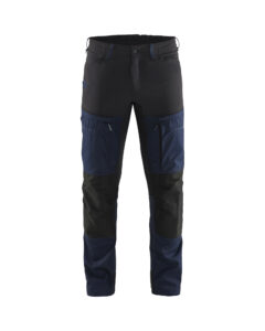 Pantalon maintenance +stretch Marine foncé/Noir