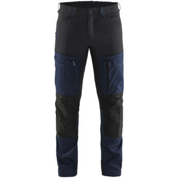 Pantalon maintenance +stretch Marine foncé/Noir