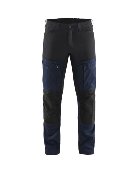 Pantalon maintenance +stretch Marine foncé/Noir