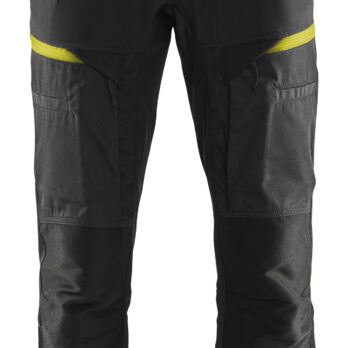 Pantalon maintenance +stretch Noir/Jaune fluo