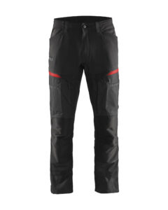 Pantalon maintenance +stretch Noir/Rouge