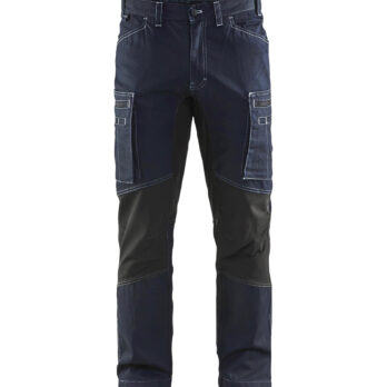 Pantalon maintenance denim +stretch Marine/Noir