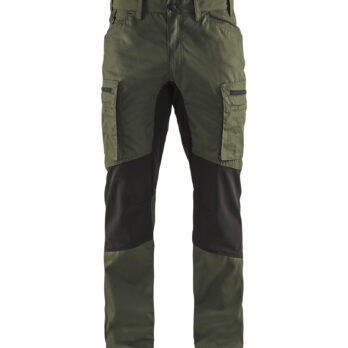 Pantalon maintenance +stretch Vert armée/Noir