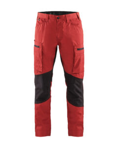 Pantalon maintenance +stretch Rouge/Noir