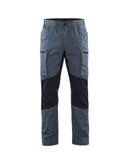 Pantalon maintenance +stretch Bleu guède/Marine foncé