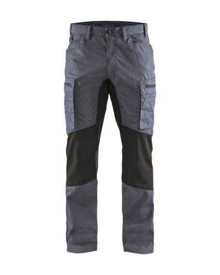 Pantalon maintenance +stretch Gris clair/Noir