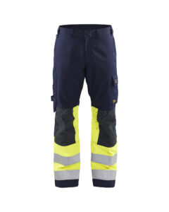 Pantalon Multinormes Marine/Jaune fluo