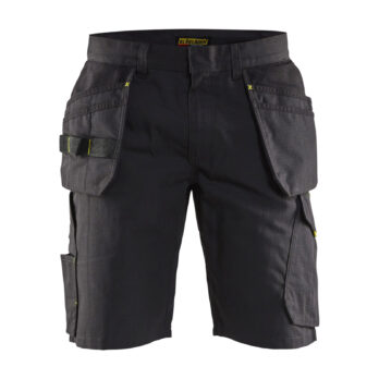 Short maintenance avec poches flottantes Noir/Jaune fluo