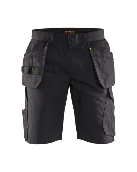 Short maintenance avec poches flottantes Noir/Jaune fluo