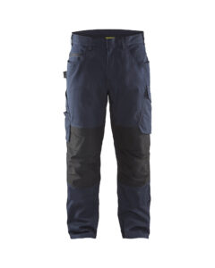 Pantalon maintenance +stretch Marine foncé/Noir