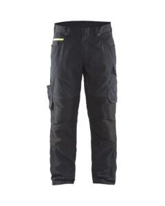 Pantalon maintenance +stretch Noir/Jaune fluo