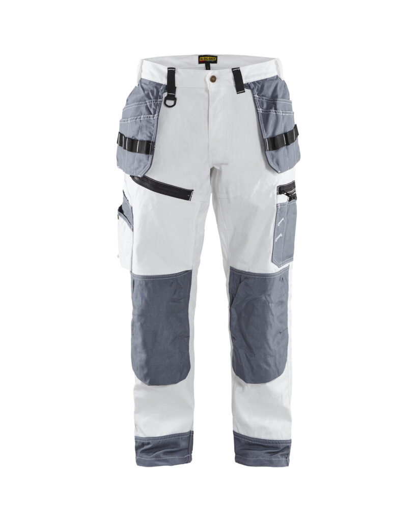 Pantalon X1500 peintre Blanc/Gris clair