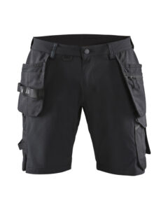 Short artisan stretch 4D Noir/Gris foncé