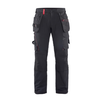 Pantalon artisan stretch 4D Noir/Rouge