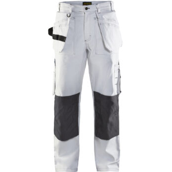 Pantalon peintre Blanc/Gris foncé