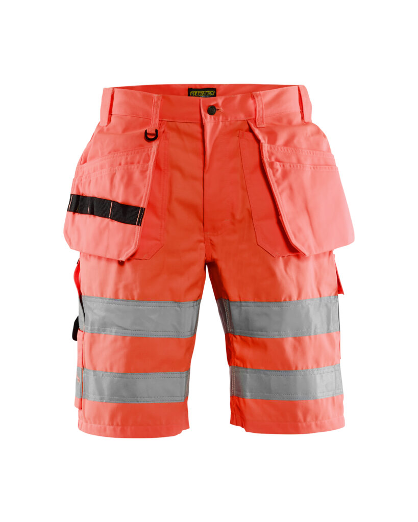 Short artisan haute-visibilité Rouge fluo