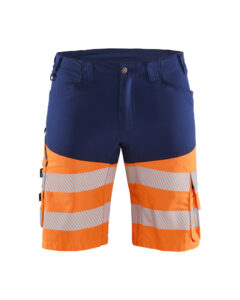 short haute-visibilité +stretch Marine/Orange fluo