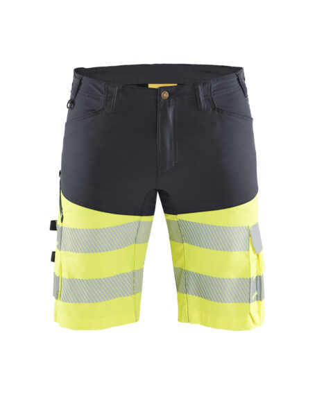 Short haute-visibilité +stretch Gris moyen/Jaune fluo